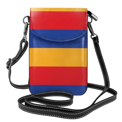 Qwvbn Umhängetasche mit Klappe aus Leder mit Flagge von Armenien, weich und wasserdicht, kann als Geldbörse verwendet werden, mit abnehmbarem Schultergurt. Qwvbn Umhängetasche mit Klappe aus Leder mit Flagge von Armenien, weich und wasserdicht, kann als Geldbörse verwendet werden, mit abnehmbarem Schultergurt. von Qwvbn