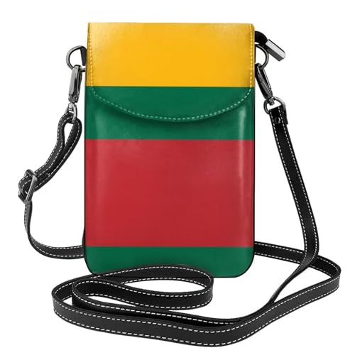 Qwvbn Umhängetasche mit Litauen-Flagge aus Leder, weich und wasserdicht, kann als Geldbörse verwendet werden, mit abnehmbarem Schultergurt. Qwvbn Umhängetasche mit Litauen-Flagge aus Leder, weich und wasserdicht, kann als Geldbörse verwendet werden, mit abnehmbarem Schultergurt. von Qwvbn