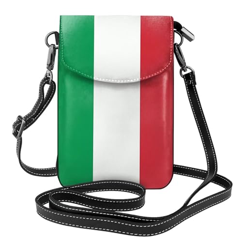 Qwvbn Umhängetasche mit italienischer Flagge, Leder, weich und wasserdicht, kann als Geldbörse verwendet werden, mit abnehmbarem Schultergurt. Qwvbn Umhängetasche mit italienischer Flagge, Leder, weich und wasserdicht, kann als Geldbörse verwendet werden, mit abnehmbarem Schultergurt. von Qwvbn