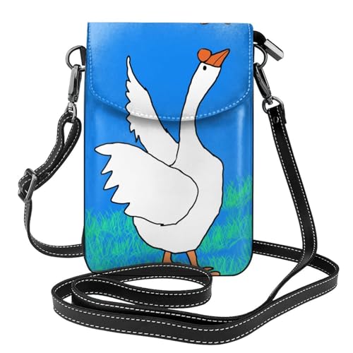 Qwvbn Weiße Gans breitet seine Flügel aus Leder mit Klappe, weich und wasserdicht, kann als Geldbörse verwendet werden, mit abnehmbarem Schultergurt. Qwvbn Weiße Gans breitet seine Flügel aus Leder mit Klappe, weich und wasserdicht, kann als Geldbörse verwendet werden, mit abnehmbarem Schultergurt. von Qwvbn