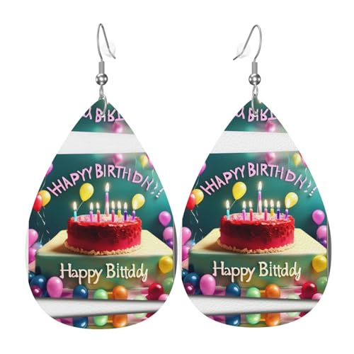 Schöne tropfenförmige Leder-Ohrringe, Kleidungsdekoration, geeignet für Festivalpartys, Feiertage und den Alltag von Qwvbn