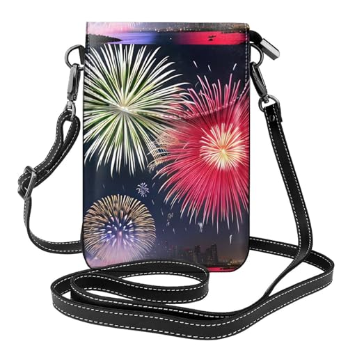 Splendid Fireworks Leder Crossbody Flap Phone Tasche, weich und wasserdicht, kann als Brieftasche verwendet werden, mit einem abnehmbaren Schultergurt. Splendid Fireworks Leder Crossbody Flap Phone Tasche, weich und wasserdicht, kann als Brieftasche verwendet werden, mit einem abnehmbaren Schultergurt. von Qwvbn