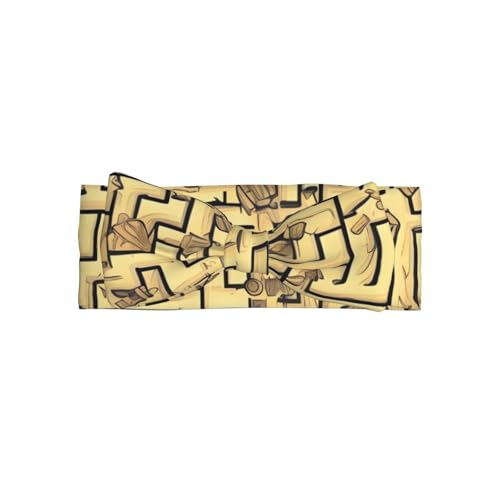 Treasure Labyrinth Allover-bedrucktes Babyschleifen-Stirnband passt zu jedem Outfit für Babys, Kleinkinder und Kinder von Qwvbn