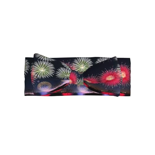 Wunderschönes Feuerwerk, komplett bedrucktes Babyschleifen-Stirnband passt zu jedem Outfit für Babys, Kleinkinder und Kinder von Qwvbn