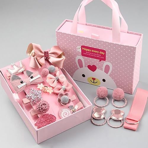 18 Stück Baby Haarschmuck Prinzessin Kopfschmuck Mädchen Stirnband Kinder Haarspangen Stirnband Geschenk Set Box von Qxiao