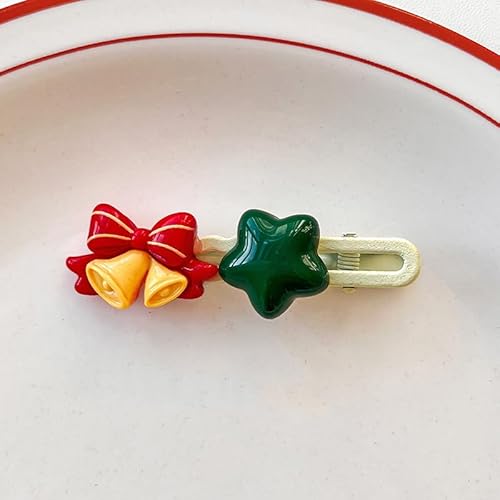 Cartoon Weihnachten Haarnadel Niedlicher Weihnachtsmann Weihnachtsbaum Stern Seite Pony Clip Mädchen Kopfbedeckung Haarschmuck Neujahr Geschenke von Qxiao