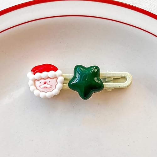 Cartoon Weihnachten Haarnadel Niedlicher Weihnachtsmann Weihnachtsbaum Stern Seite Pony Clip Mädchen Kopfbedeckung Haarschmuck Neujahr Geschenke von Qxiao