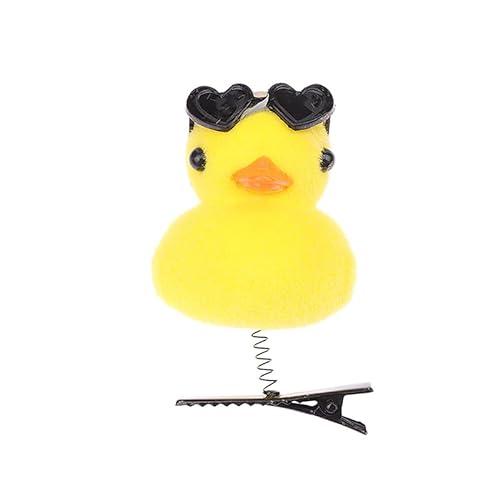 Kleine gelbe Ente Haarnadel Frühling Haarnadel Mädchen Zubehör 3D Cartoon Ente Kopfschmuck von Qxiao