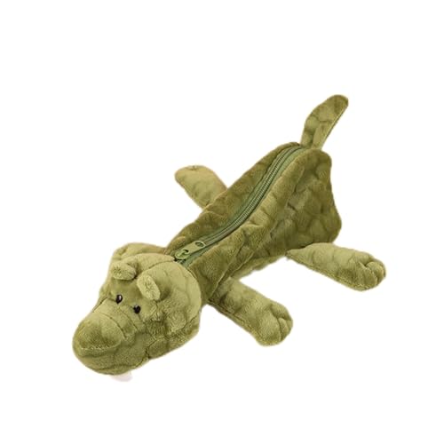 Qxiao Federmäppchen mit Cartoon-Tiermotiv, Löwe, Tiger, Krokodil, Nilpferd, 3D-Plüschpuppe, Stifteetui mit Reißverschluss, kreativer Tier-Schreibwaren-Organizer, Kosmetiktasche für Zuhause, Büro, von Qxiao