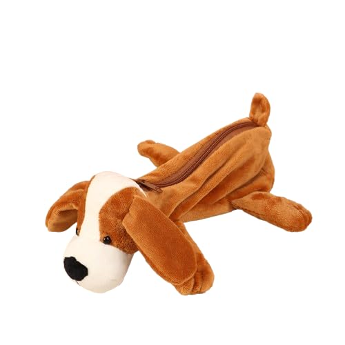 Qxiao Federmäppchen mit Cartoon-Tiermotiv, Löwe, Tiger, Krokodil, Nilpferd, 3D-Plüschpuppe, Stifteetui mit Reißverschluss, kreativer Tier-Schreibwaren-Organizer, Kosmetiktasche für Zuhause, Büro von Qxiao