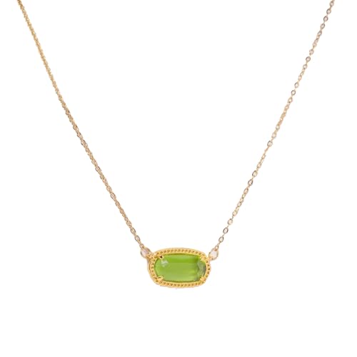 Halskette mit Kristallanhänger, verstellbare Halskette Compatible with Damen, exquisiter Schmuck ist ein schönes Schmuckgeschenk, geeignet Compatible with Frauen(August) von Qxmiguel