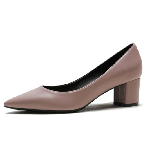 Qynthra Damen Court Schuhe Klobiger Blockabsatz Mit Memory Foam Spitz Zehen Brautschuhe Für Hochzeit Und Empfang Atmungsaktives Mattes Lederfutter,Pink purple5cm,41 EU Qynthra Damen Court Schuhe Klobiger Blockabsatz Mit Memory Foam Spitz Zehen Brautschuhe Für Hochzeit Und Empfang Atmungsaktives Mattes Lederfutter,Pink purple5cm,41 EU von Qynthra