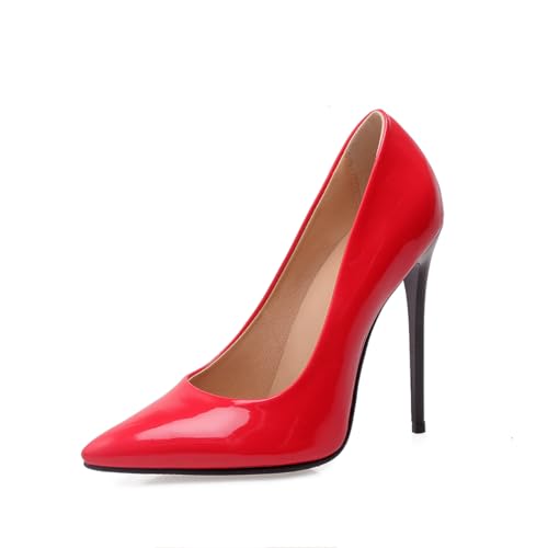 Qynthra Damen Pumps Spitze Lackleder 12cm Stöckelschuh Mit Schwarzer Ferse 14 Farben Erhältlich Größen 34-52 Ideal Für Nachtclubs Rote Teppiche,Rot,38 EU Qynthra Damen Pumps Spitze Lackleder 12cm Stöckelschuh Mit Schwarzer Ferse 14 Farben Erhältlich Größen 34-52 Ideal Für Nachtclubs Rote Teppiche,Rot,38 EU von Qynthra