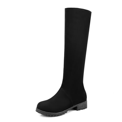 Qynthra Damen Reitstiefel Niedriger Blockabsatz Runde Zehe Kniehohe Stiefel Für Herbst Und Winter Outdoor Tragen Wildleder Warmes Futter,Schwarz,45 EU Qynthra Damen Reitstiefel Niedriger Blockabsatz Runde Zehe Kniehohe Stiefel Für Herbst Und Winter Outdoor Tragen Wildleder Warmes Futter,Schwarz,45 EU von Qynthra