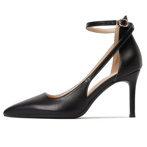 Qynthra Damen Slingback-inspirierte Stilettoabsätze - Spitze mit Fersenkappe & Wickelknöchelriemen, für Hochzeit und formelle Anlässe,Black 8cm,39 EU Qynthra Damen Slingback-inspirierte Stilettoabsätze - Spitze mit Fersenkappe & Wickelknöchelriemen, für Hochzeit und formelle Anlässe,Black 8cm,39 EU von Qynthra