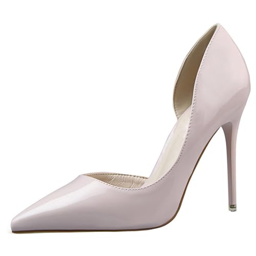 Qynthra Pumps Damen | Spitze Zehe 10.5cm Stiletto Lackleder Lochmuster Schlupfer Für Hochzeitsempfang & Abendkleidung Bequemes Futter Vielseitig,Light Grey,36 EU Qynthra Pumps Damen | Spitze Zehe 10.5cm Stiletto Lackleder Lochmuster Schlupfer Für Hochzeitsempfang & Abendkleidung Bequemes Futter Vielseitig,Light Grey,36 EU von Qynthra