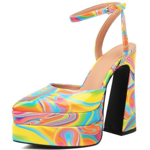 Qynthra Pumps Mit Plateauabsatz Für Damen Leopardenmuster Spitze Zehen Wasserdicht Dicker Absatz Lackleder-Obermaterial Gummisohle Frühling Sommer Freizeit,Color,40 EU Qynthra Pumps Mit Plateauabsatz Für Damen Leopardenmuster Spitze Zehen Wasserdicht Dicker Absatz Lackleder-Obermaterial Gummisohle Frühling Sommer Freizeit,Color,40 EU von Qynthra
