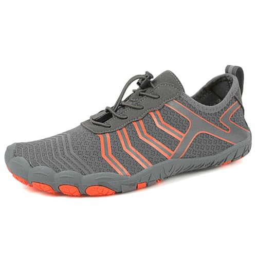 Qynthra Wasserschuhe Für Frauen Und Männer Schnelltrocknend Barfuß Für Schwimmbad Strand Surfing Tauchen Bootfahren Yoga Und Wandern,Grau,39 EU von Qynthra