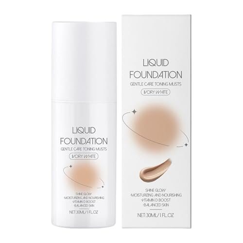 Moisturizing Foundation Makeup, Lightweight Liquid Base, Long-Lasting Full Coverage, Matte Finish, Oil Control Concealer, Ideal for Oily & Dry Skin, Smooth and Finish von Qzdtue