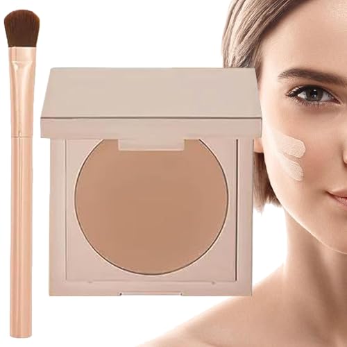 Natürlicher Creme-Concealer, feuchtigkeitsspendender Concealer für die Augenpartie für Damen, langanhaltender Make-up-Korrektur, leichte Gesichtscreme für Augenringe, Unvollkommenheiten, Rötungen von Qzdtue