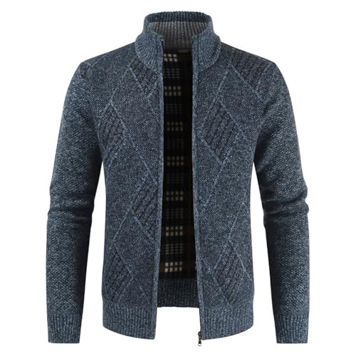 Pullover Mit Reissverschluss Herren - Casual Bequem Strickjacke Pflegeleicht Fashion Outfit Einfarbige Festlichkeiten Cardigan Beilaufig Trachtenjacke Mode & Strickjacken Für Regular Fit Karneval von Qzeanxy