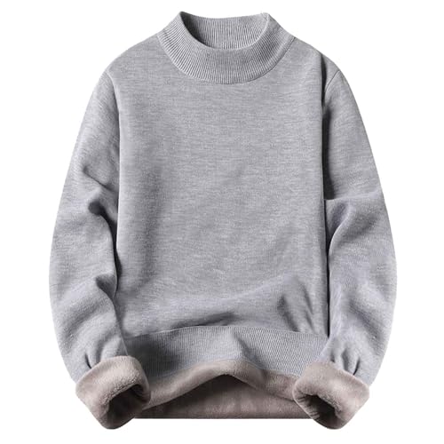 Qzeanxy Kleidung Herren Pullover Langarm Winterpullover Feinstrick Pulli Pullover Mit Rundhalsausschnitt Grobstrick Sweater Basic Rollkragenshirt Elastisch Arbeitspullover Winter Warm Sweatshirt von Qzeanxy