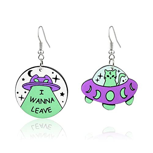QzxEqz UFO Space Alien Acryl Planet Ohrringe für Frauen Grün Seltsame Neuheit Crazy Fun Ohrringe, 自配送, Acryl, Kein Edelstein QzxEqz UFO Space Alien Acryl Planet Ohrringe für Frauen Grün Seltsame Neuheit Crazy Fun Ohrringe, 自配送, Acryl, Kein Edelstein von QzxEqz