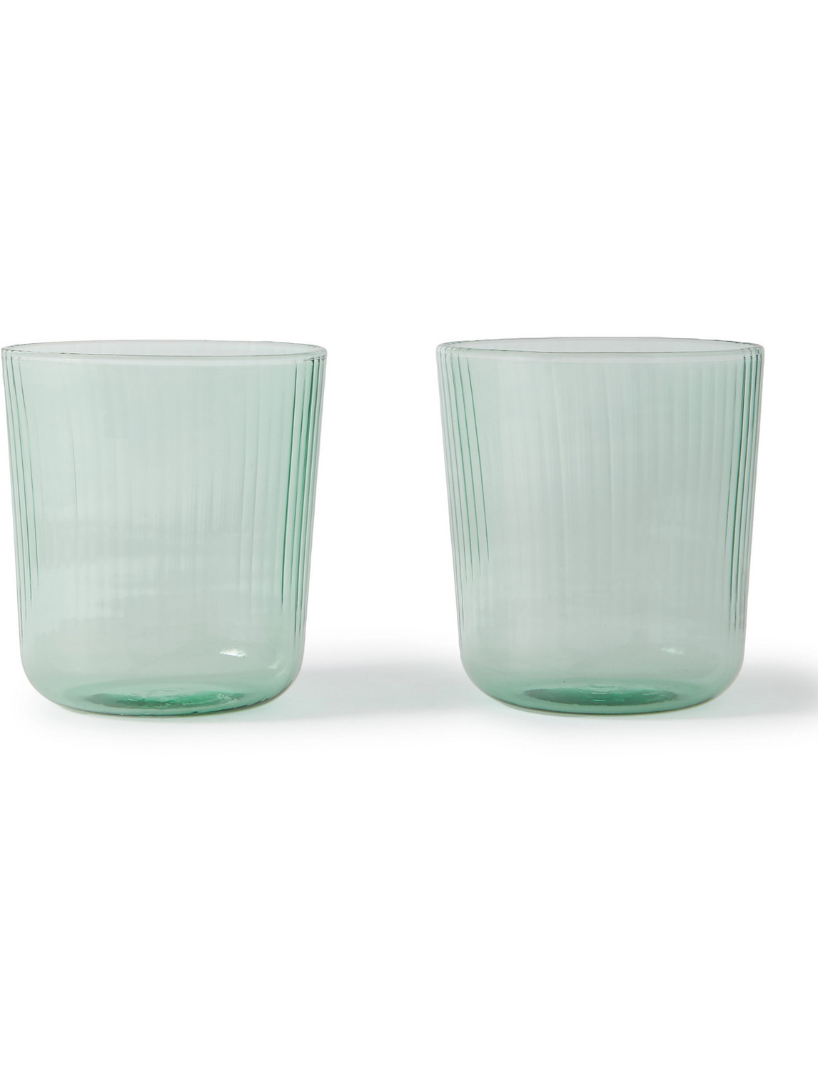 RD.LAB - Alice Luisa Set of Two Glass Wine Tumblers - Men - Green RD.LAB - Alice Luisa Set of Two Glass Wine Tumblers - Men - Green von R+D.LAB