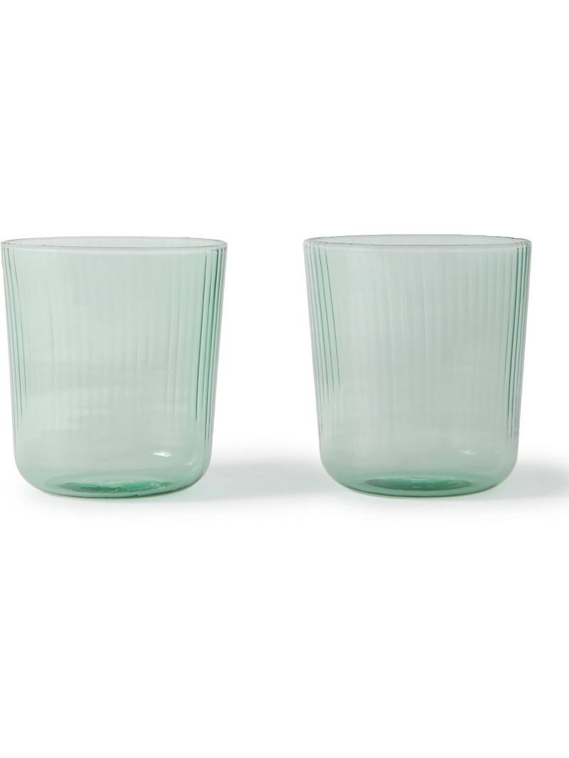 RD.LAB - Alice Luisa Set of Two Glass Wine Tumblers - Men - Green von R+D.LAB