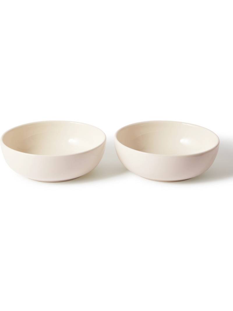RD.LAB - Set of Two Large Bilancia Glazed Ceramic Bowls - Men - White von R+D.LAB