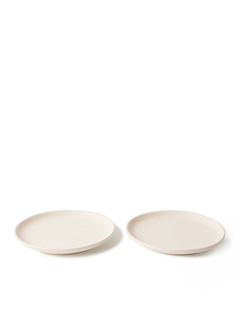 RD.LAB - Set of Two Small Bilancia Glazed Ceramic Plates - Men - White von R+D.LAB