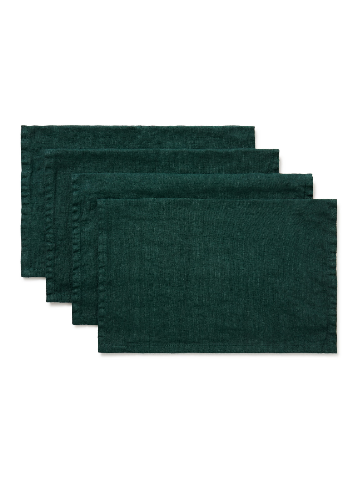 RD.LAB - Tela Set of Four Linen Placemats - Men - Green RD.LAB - Tela Set of Four Linen Placemats - Men - Green von R+D.LAB