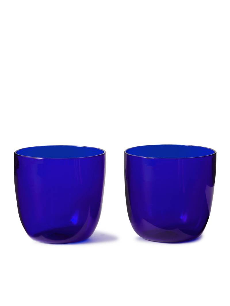 RD.LAB - Tuccio Set of Two Glass Tumblers - Men - Blue von R+D.LAB