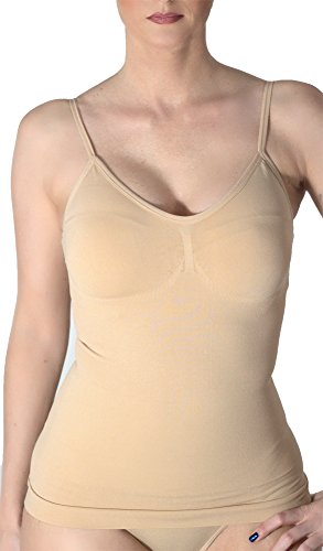 R-Dessous Slim Figur Hemd Shapwear Bauchweg Mieder Lif BH Hemdchen ,1 Beige,Herstellergroesse S/M (34-36-38) von r-dessous