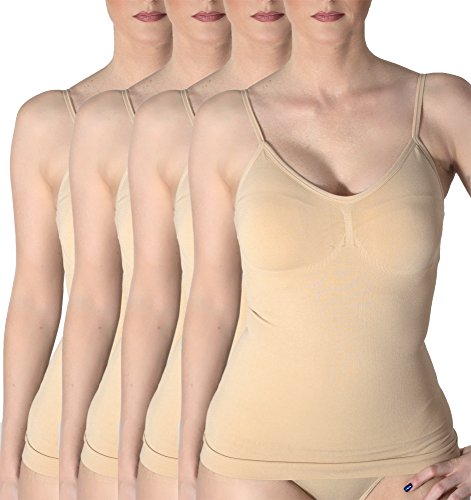 R-Dessous Slim Figur Hemd Shapwear Bauchweg Mieder Lif BH Hemdchen ,4 Beige,Herstellergroesse S/M (34-36-38) von r-dessous