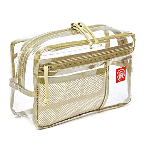 Rough Enough transparente TSA-konforme Toilettenartikeltasche Make-up Organizer Reiseuntensilien Accessories Kosmetiktasche für Männer Frauen Jungen Mädchen Sport Flughafen Reißverschlusstasche von R E ROUGH ENOUGH