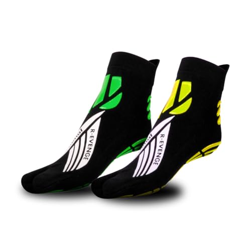 R-EVENGE Set mit 2 Socken Functional 1 Finger, konzipiert für das funktionelle Training und Suspensionstraining, für Antigravity und Power Yoga., mehrfarbig, 38-41 von R-EVENGE