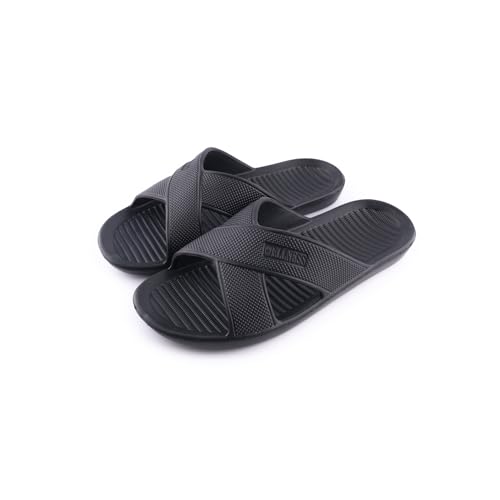 Flip-Flops und Pool-Sandalen für Damen und Herren, Unisex, EVA-Hausschuhe, für den Sommer, Badeschuhe, Schwarz 5, 40 EU von R-ISLAND