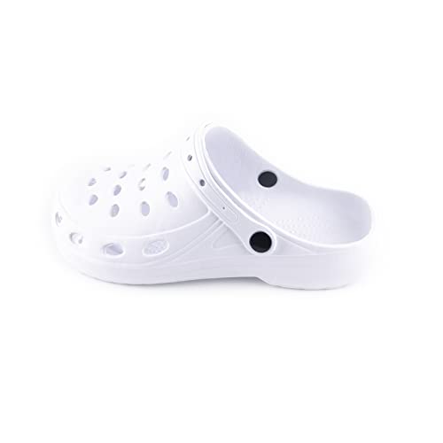 R-ISLAND Clogs Classic, Damen-Clogs, Eva, wasserdicht, Clogs für Arbeit, Gesundheit, Küche, Pool, Strand usw (Weiss, Adult, Women, Numeric_37, Numeric, eu_Footwear_Size_System, medium) von R-ISLAND