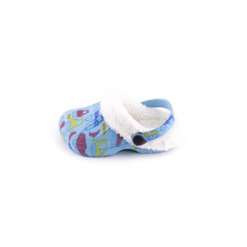 R-ISLAND Clogs für den Winter, für Kinder, Unisex, mit Futter, Größe 30-35, Eva, rutschfest, perfekt für Babys und um Kälte zu vermeiden., Auto, 35 EU von R-ISLAND