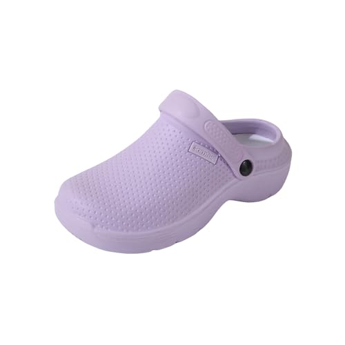 R-ISLAND Damen-Sanitärclogs Erwachsene aus EVA rutschfest und leicht, ideal für die Arbeit im Krankenhaus und in der Klinik., voilett, 39 EU von R-ISLAND