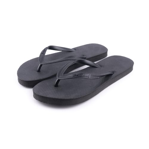 R-ISLAND Flip-Flop Damen-Sommer-Flops, Erwachsene, für Strand, Pool, Haus., Schwarz , 40 EU von R-ISLAND