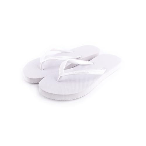 R-ISLAND Flip-Flop Damen-Sommer-Flops, Erwachsene, für Strand, Pool, Haus., weiß, 41 EU von R-ISLAND