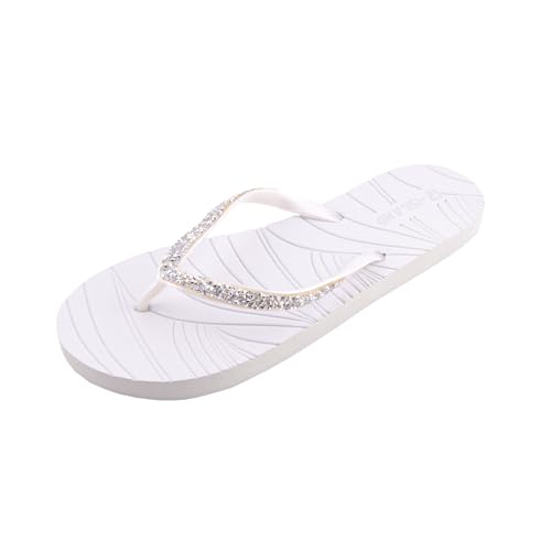 R-ISLAND Flip-Flop für Damen, Sommer, für Erwachsene, Strand, Pool, Zuhause., Perlfarben, 41 EU von R-ISLAND