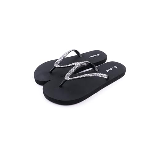 R-ISLAND Flip-Flop für Damen, Sommer, für Erwachsene, Strand, Pool, Zuhause., Schwarzer Diamant, 36 EU von R-ISLAND