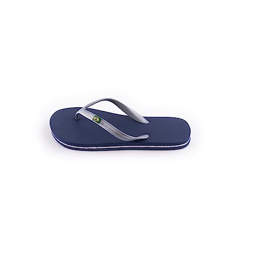 R-ISLAND Flip-Flops, Flip-Flops, Sandalen, Erwachsene, Logo Brasilien, bequem, für Pool, Strand, Haus, Dusche usw, blau, 38 EU von R-ISLAND