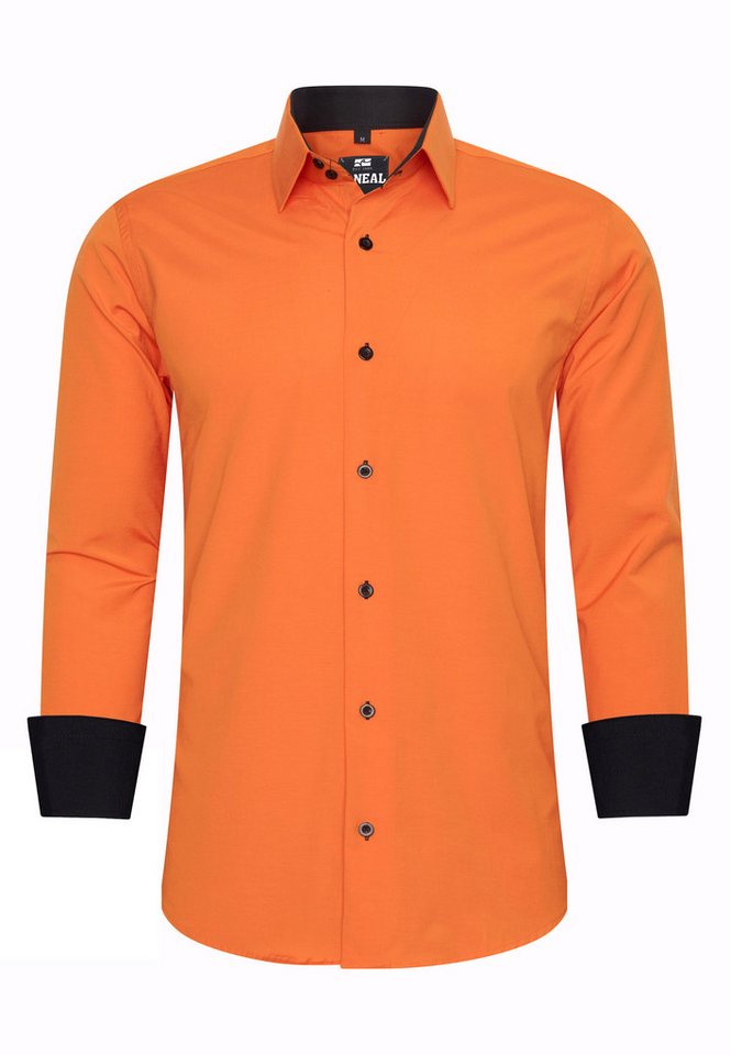 R-NEAL Businesshemd Herren Kontrast Hemd "R-NEAL" Hochzeit-Hemd Slim Fit Stretchhemd von R-NEAL