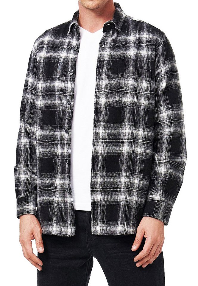 R-NEAL Flanellhemd Herren Karo-Hemd Holzfällerhemd Regular Langarm-Hemd Streetwear Hemd von R-NEAL