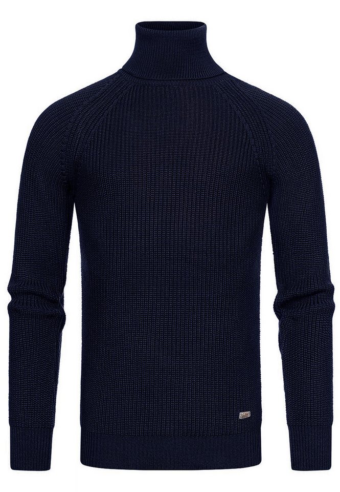 R-NEAL Rollkragenpullover Rollkragen Business Pullover Freizeit Grob-Strick Pulli Einfarbig von R-NEAL