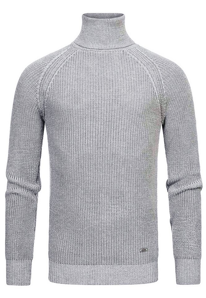 R-NEAL Rollkragenpullover Rollkragen Business Pullover Freizeit Grob-Strick Pulli Einfarbig von R-NEAL